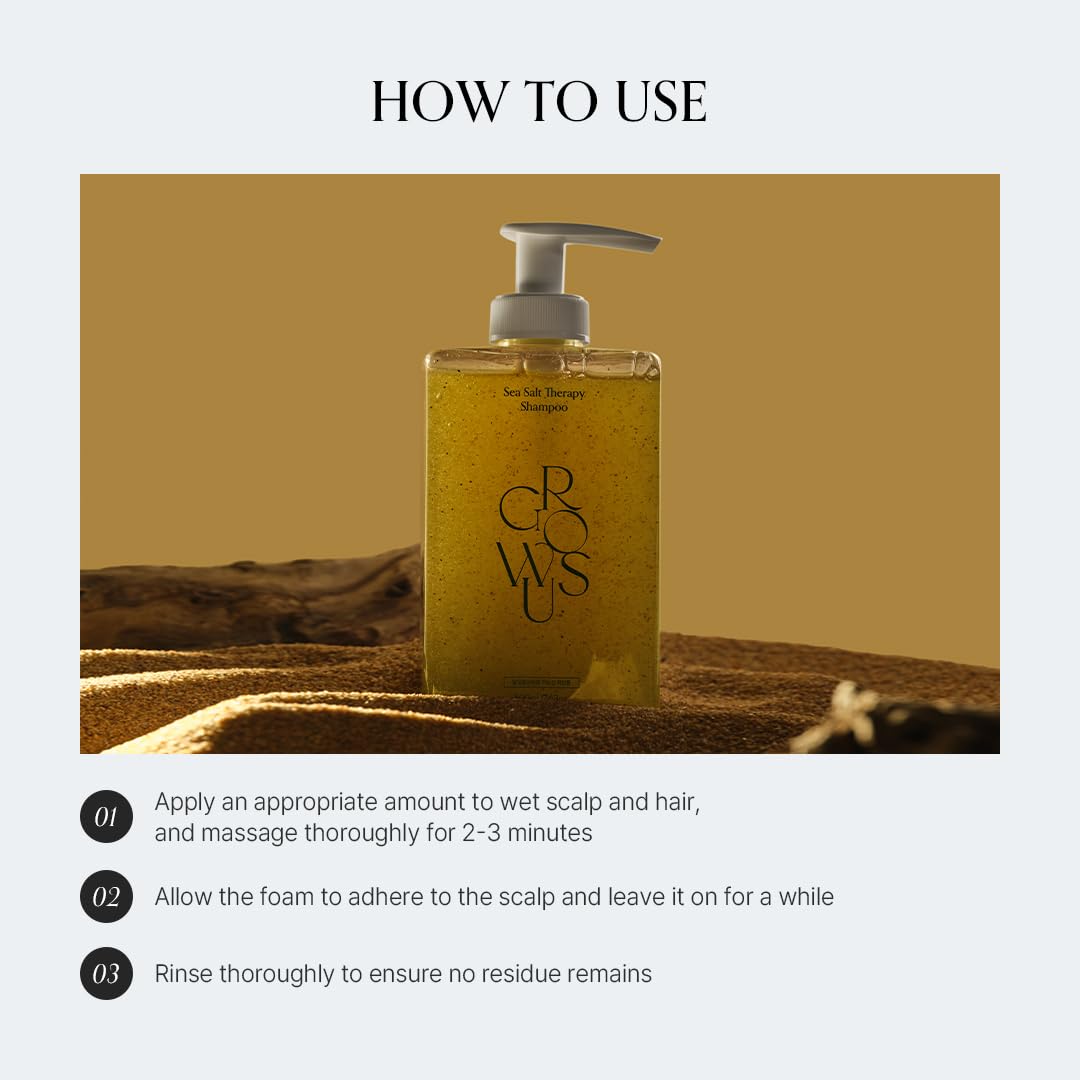 GROWUS shower scene using clarifying shampoo to refresh scalp