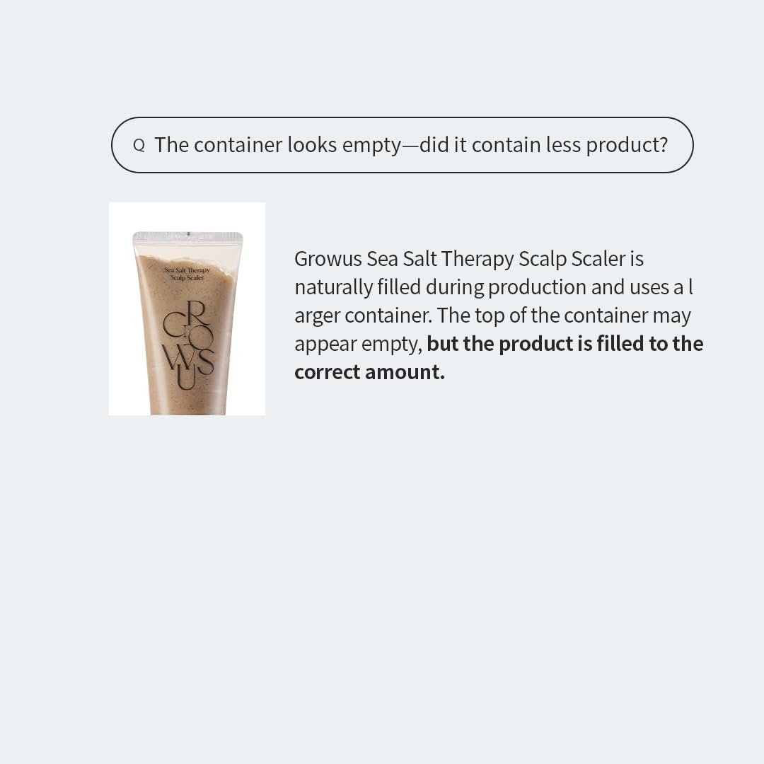 GROWUS Sea Salt Therapy before and after with improved scalp feel