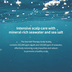 GROWUS Sea Salt Therapy scrub applied to wet hair for deep cleansing