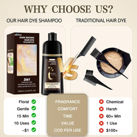 GRYFOX ammonia-free 6-in-1 formula for gentle cleansing and coloring
