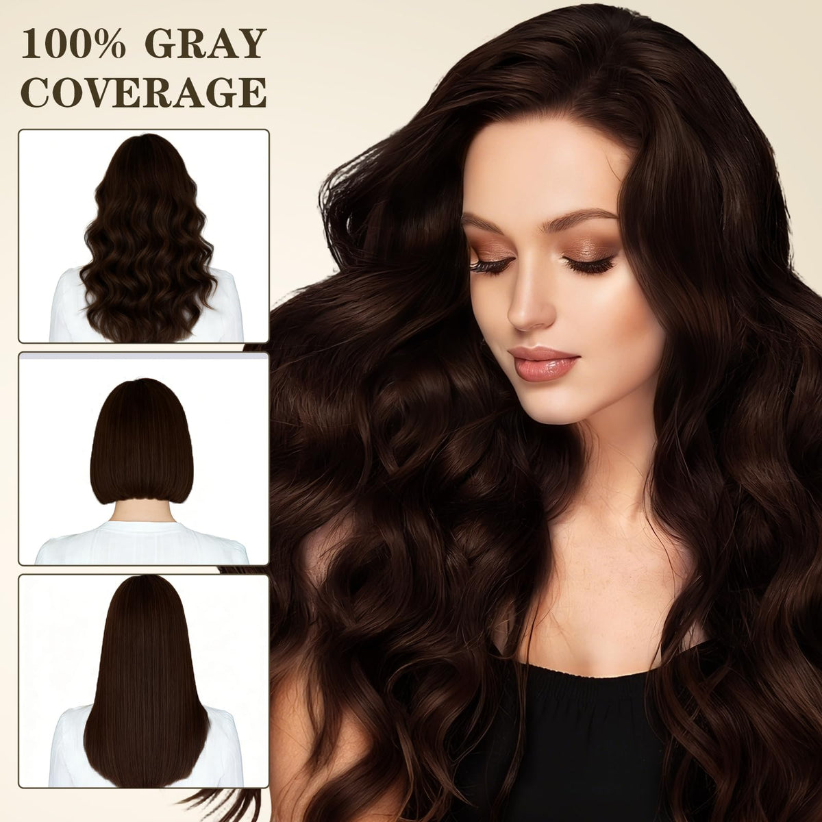 GRYFOX gray-coverage shampoo application demonstrates fast, natural-looking color with no tools needed