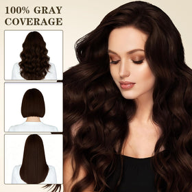 GRYFOX gray-coverage shampoo application demonstrates fast, natural-looking color with no tools needed