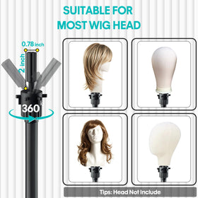 GSOW quick-install wig stand with complimentary storage bag for transport