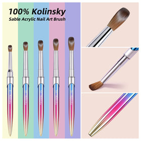 Durable alloy handle resists rust during professional nail art sessions.