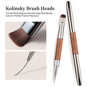 GSWOI nail-art liner brush capturing fine details on a nail design