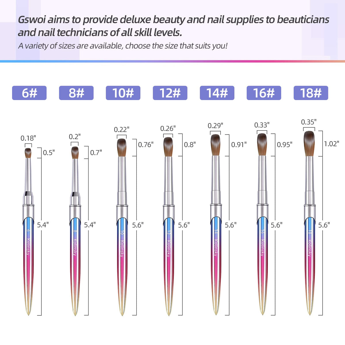 Round head ideal for acrylic powder, extensions, and fine carving.