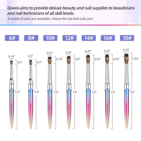 Round head ideal for acrylic powder, extensions, and fine carving.