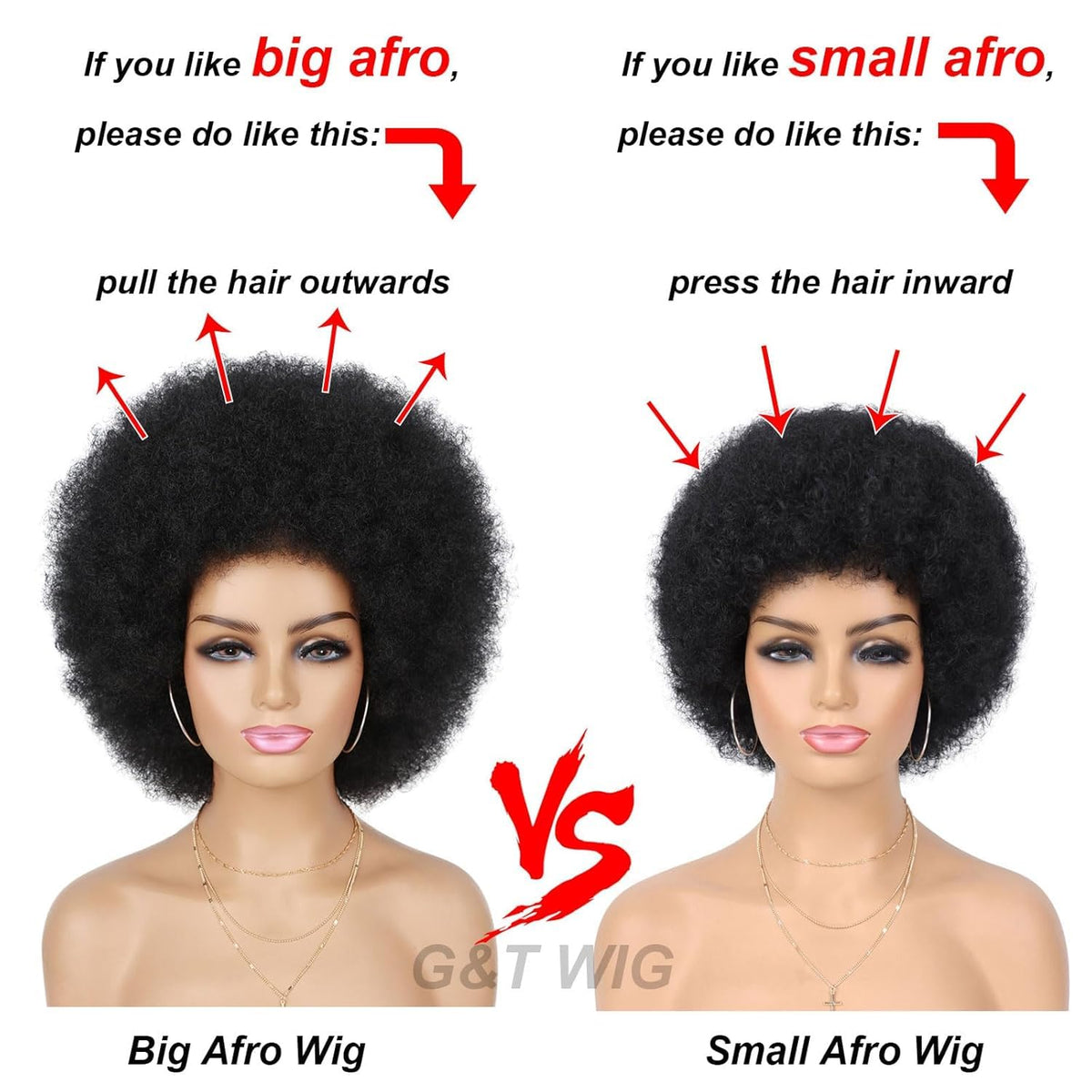 G&T Wig Afro Wig Soft Touch—lightweight, natural feel for all-day comfort.