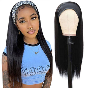 G&amp;T Wig headband wig with heat-resistant fiber for versatile styling.