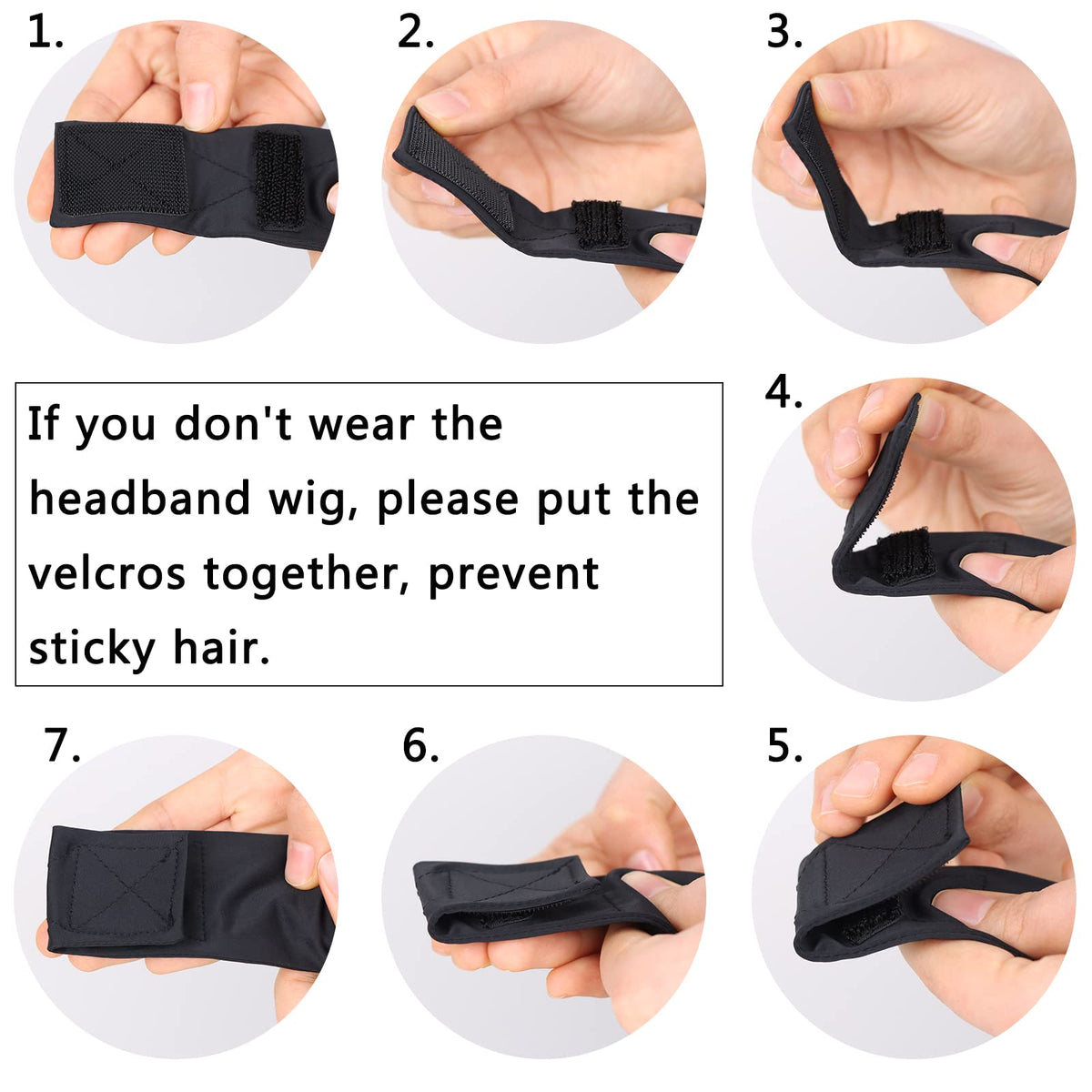 G&amp;T Wig headband wig packaging includes accessories and cap for styling.