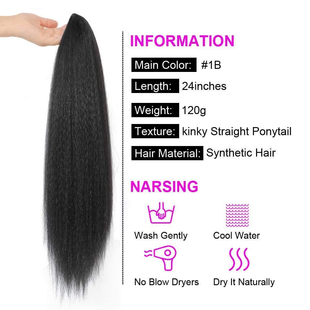 G&T Wig Yaki ponytail worn alone delivers sleek long styling