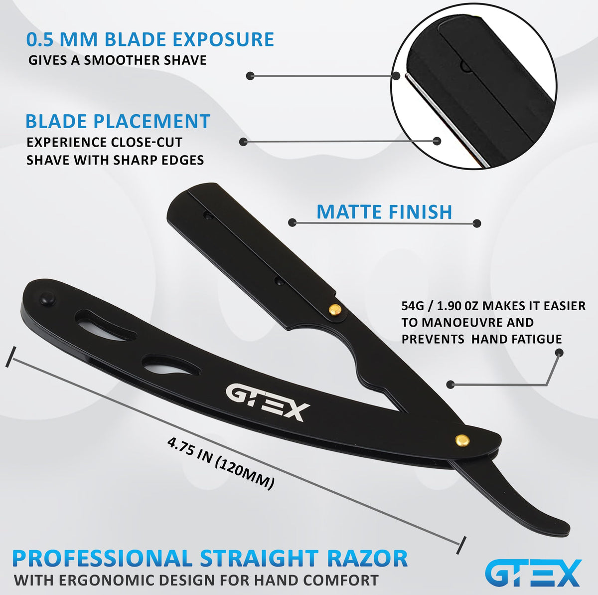 GTEX edge detail close-up highlighting a precise blade and smooth cut.