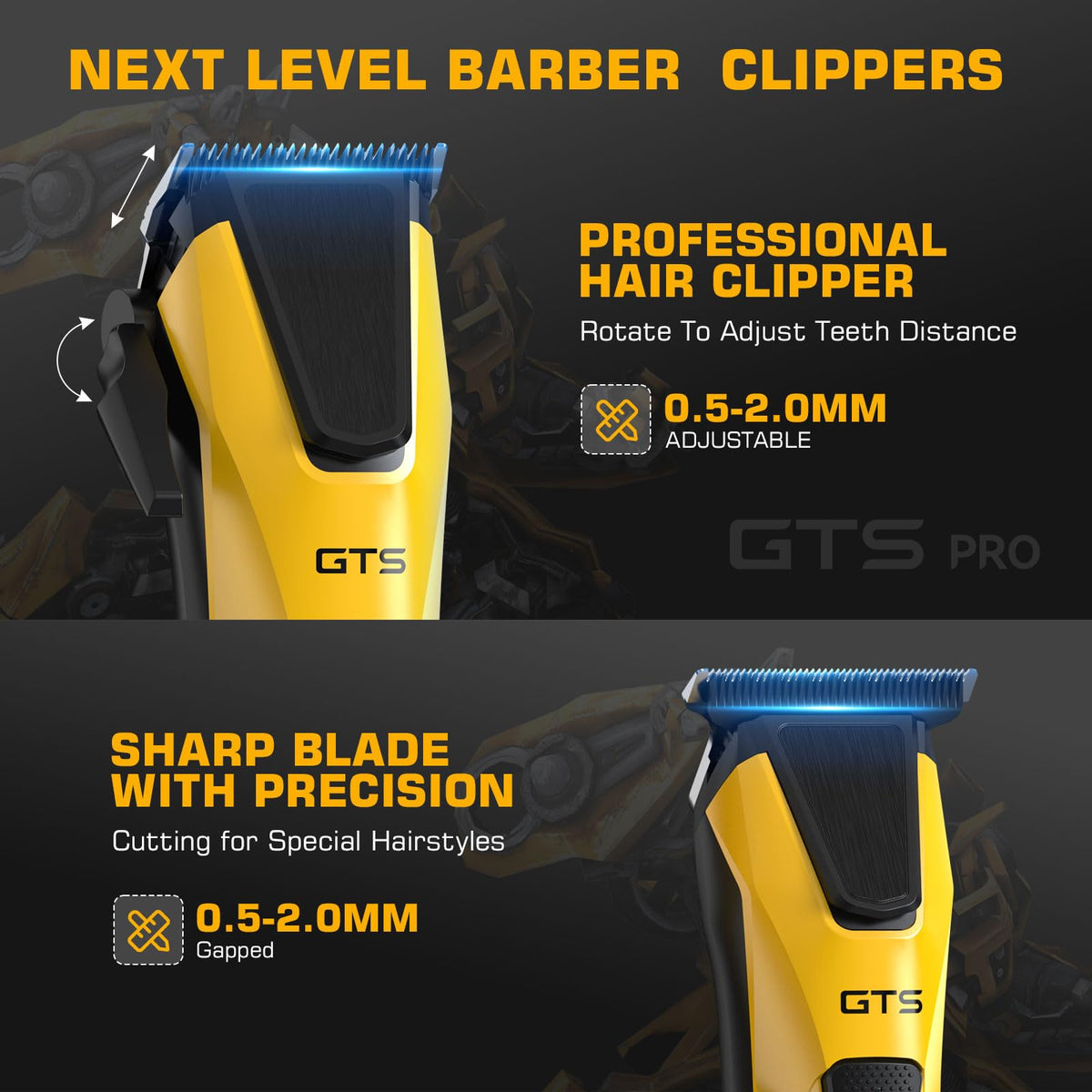GTS PRO cordless barber kit ready for all-day use in busy shops