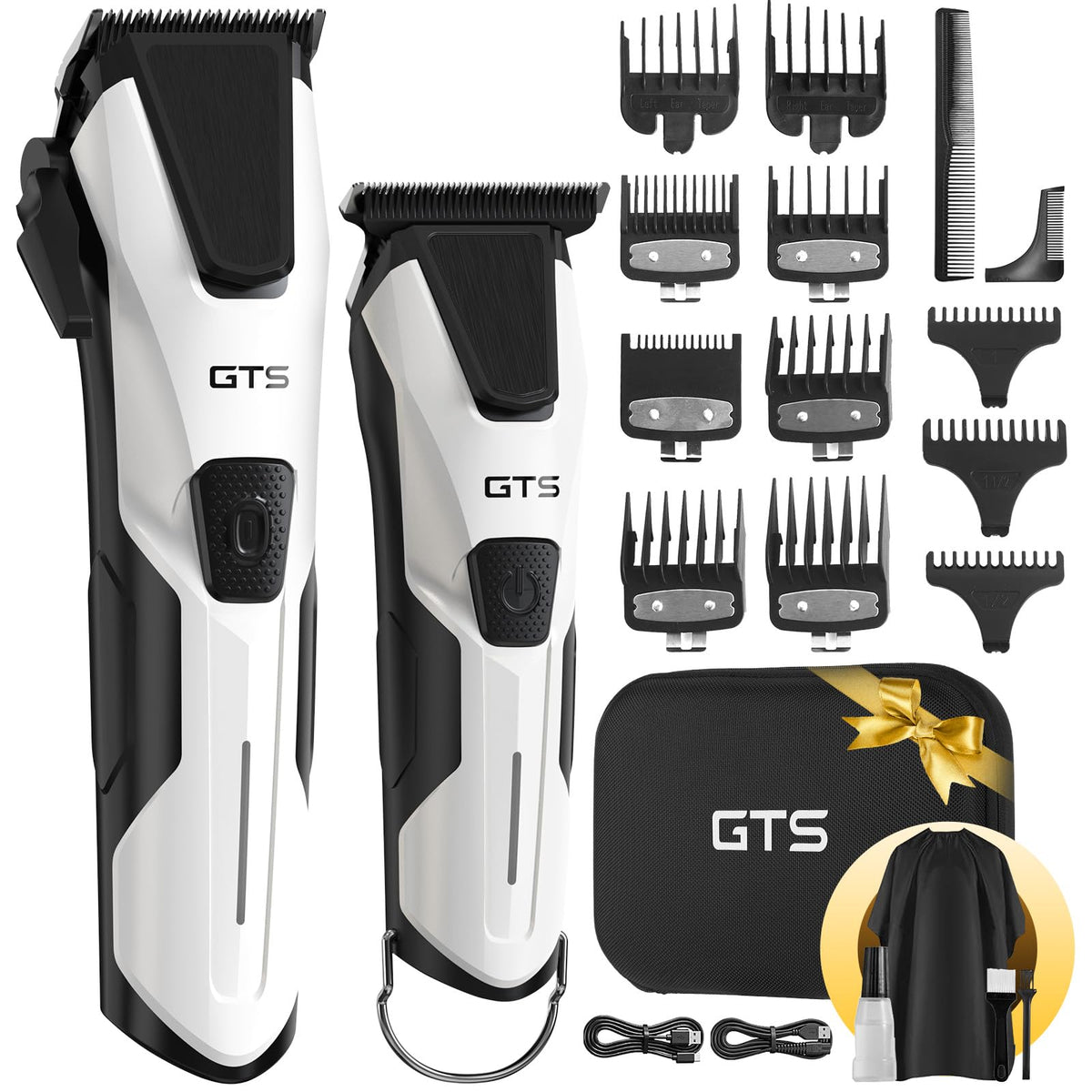 GTS PRO professional hair clippers set for precise barber cuts with premium blades