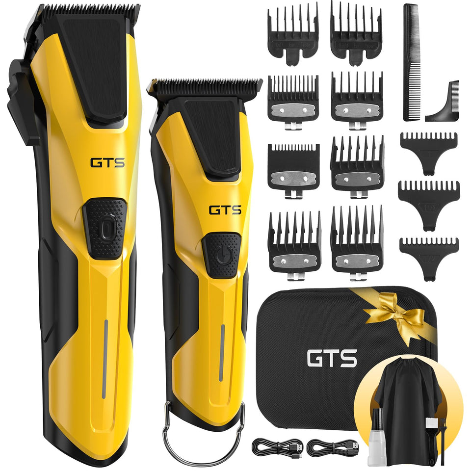 GTS PRO professional hair clippers set for barbers with premium body