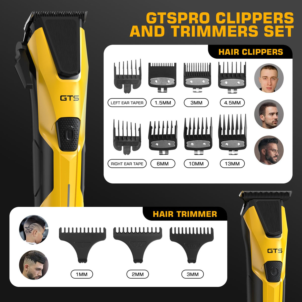 GTS PRO taper blade and edge for precise fades and lines