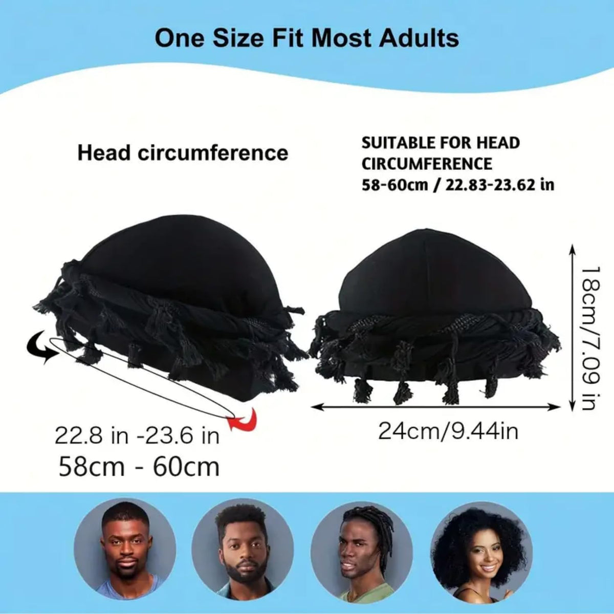 Gturytr halo turban satin-lined offering protective, luxurious feel.
