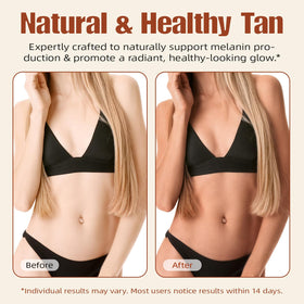 GTZSXNP Drinkable tanning drops with watermelon flavor in glass.