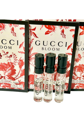 Gucci Bloom mini spray 1.5 ml pack three, back view.