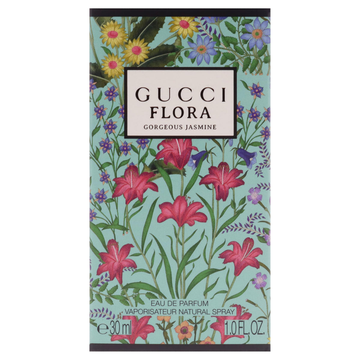 Gucci Flora Gorgeous Jasmine closeup essence mandarin and jasmine notes brighten the day.