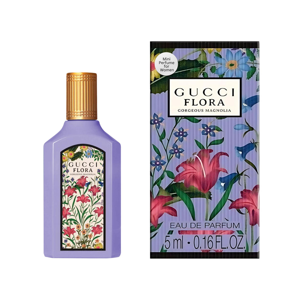 Gucci Flora Gorgeous Magnolia mini splash bottle for on-the-go scent