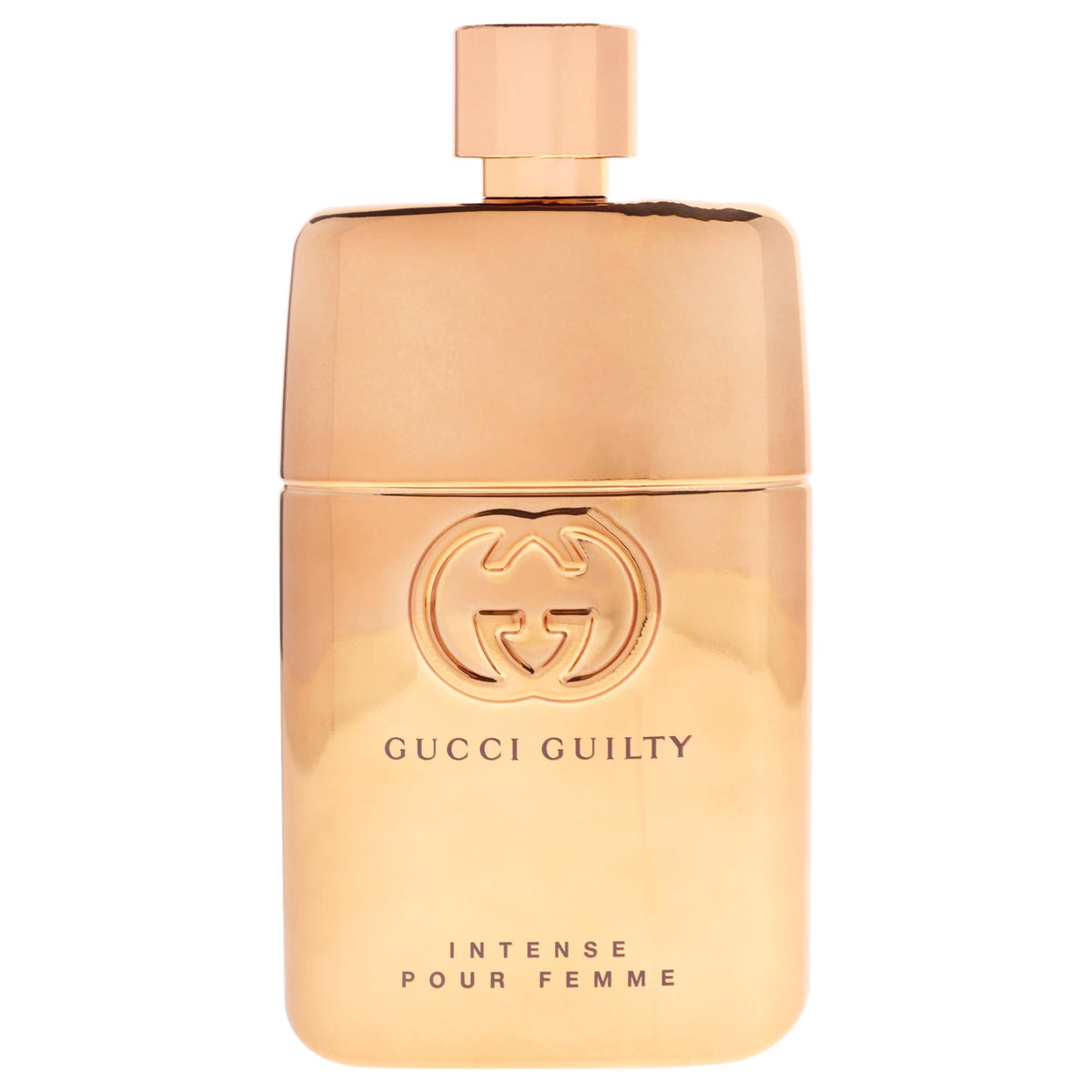 Gucci Guilty Intense bottle side view with sleek packaging.