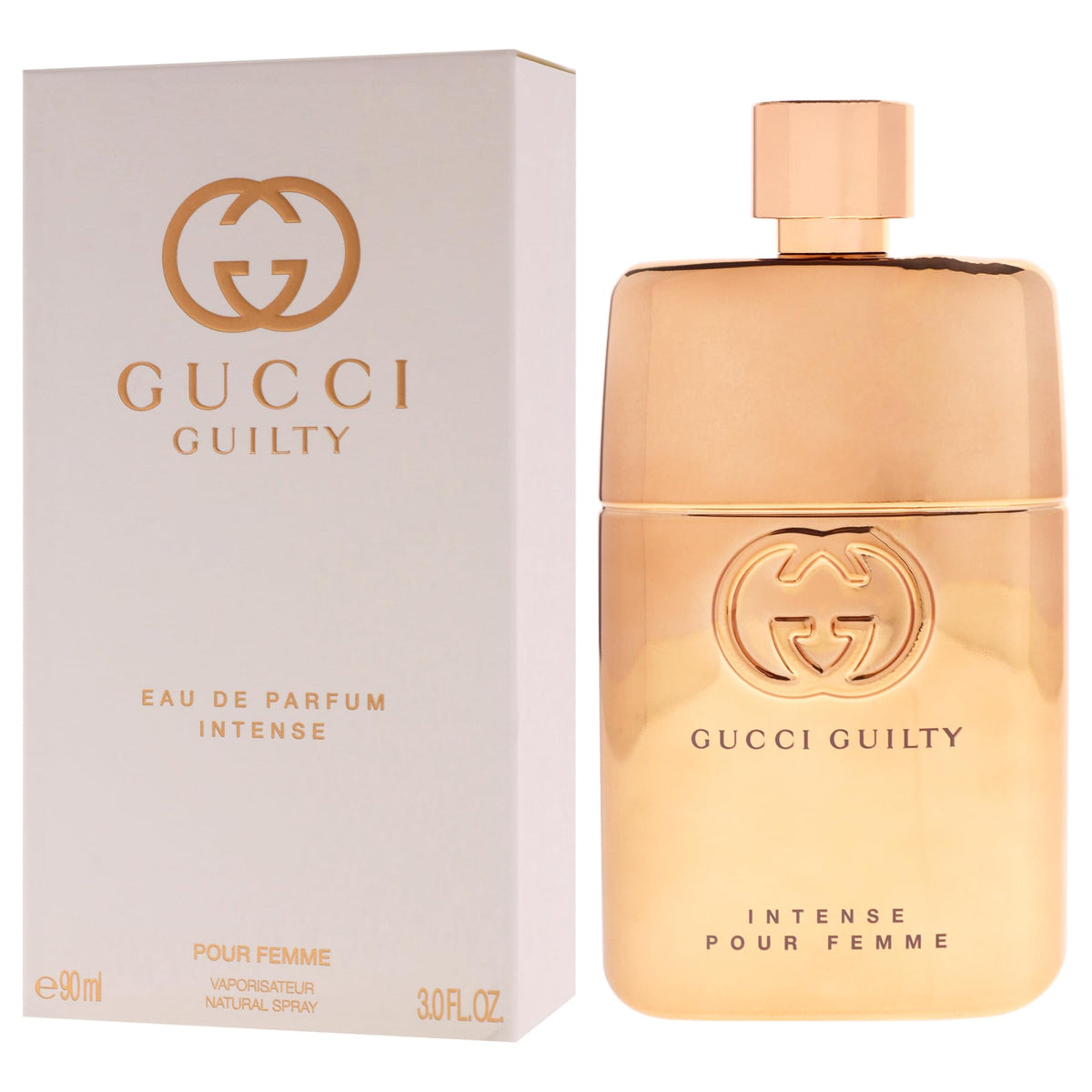 Gucci Guilty Intense spray action releasing a balanced mist.