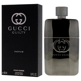 Gucci Guilty Men bottle side view for day and night wear.
