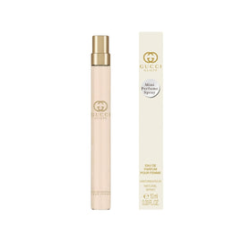 Gucci Guilty Pour Femme bottle front view for on-the-go elegance.
