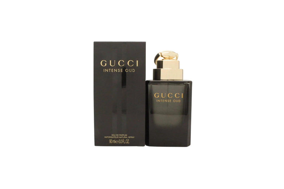 Gucci Intense Oud bottle front for elegant evening wear