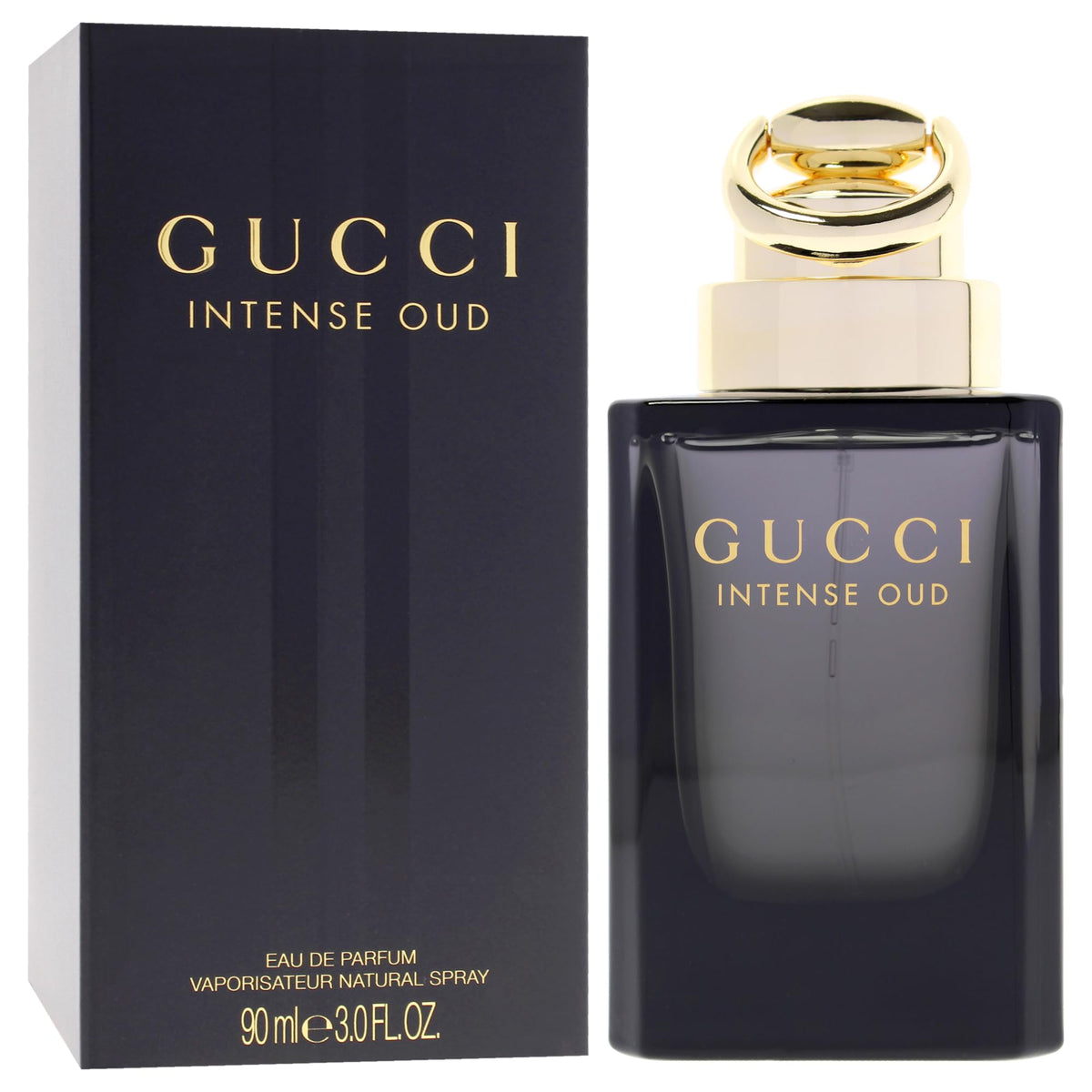 Gucci Intense Oud cap close-up highlighting premium craftsmanship