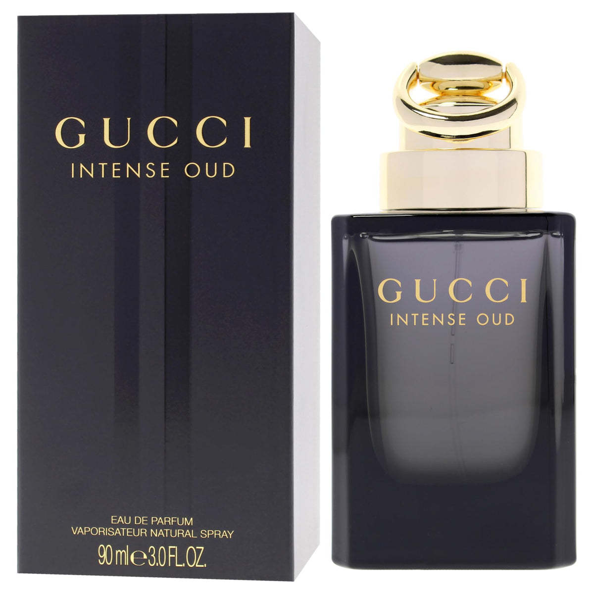 Gucci Intense Oud packaging box emphasizes luxury unboxing experience
