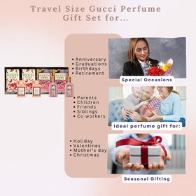 Gucci mini perfumes sampler highlights two Flora and two Bloom minis