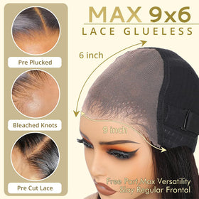 GUDOZO Bob Wig 9x6 HD lace closeup highlights seamless scalp blending