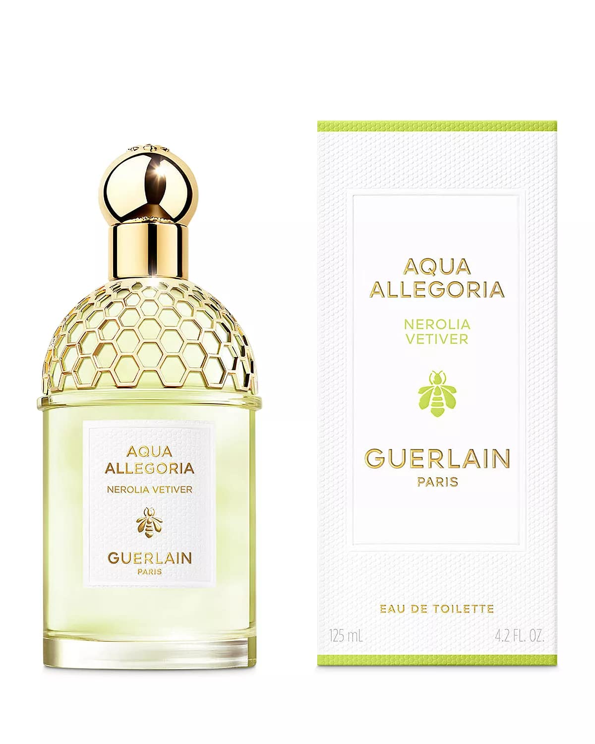 Guerlain Aqua Allegoria Nerolia Vetiver packaging highlights eco-friendly 15% recycled glass.