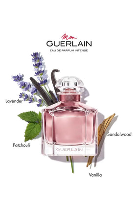 Guerlain Mon Intense spray mist captures luxurious, long-lasting scent experience.