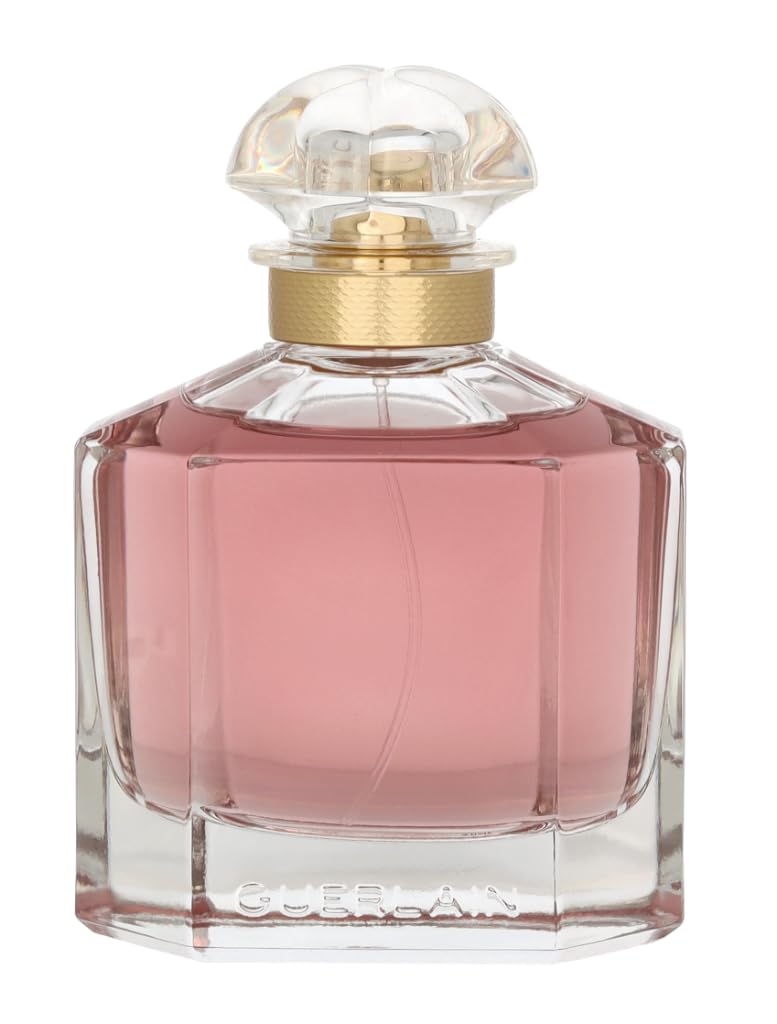 Close-up of Mon Guerlain cap highlighting elegant bottle design