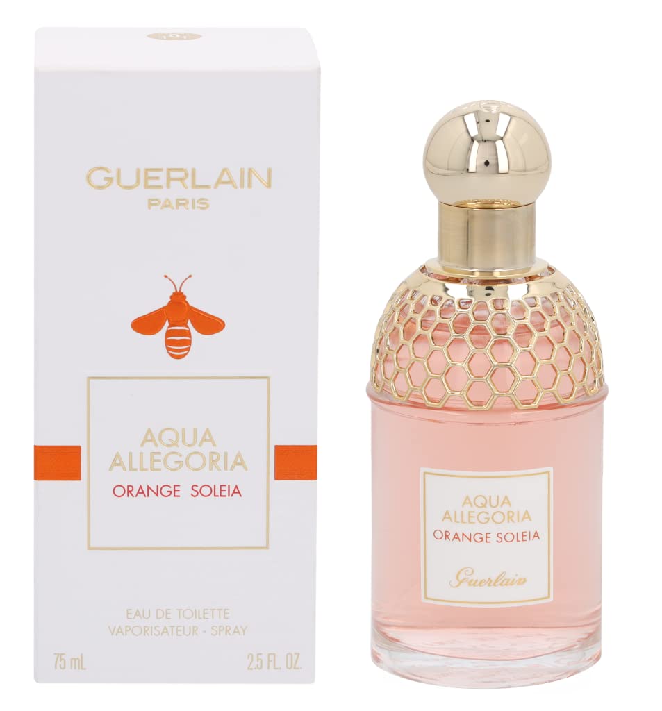 Guerlain Orange Soleia bottle front for unisex citrus wear.