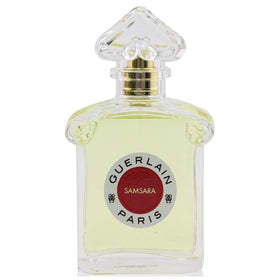 Guerlain Samsara bottle pour, hinting at lasting elegance for all-day wear