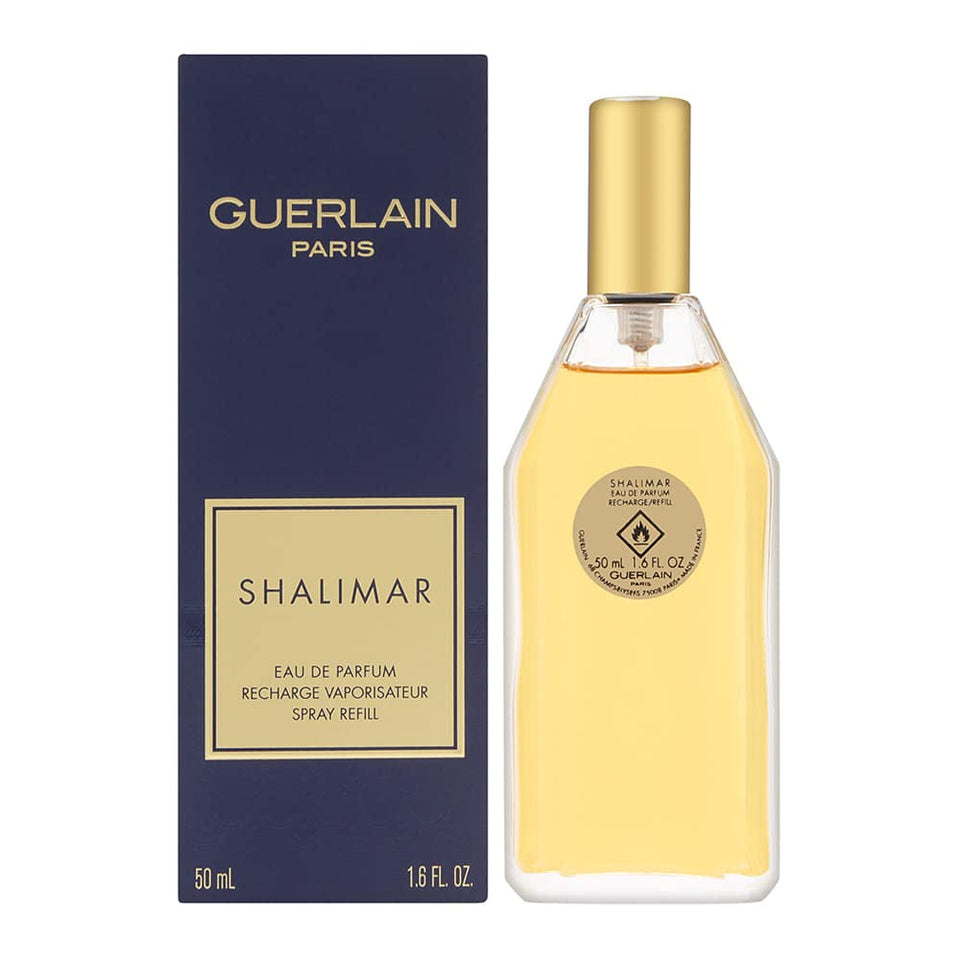 Guerlain Shalimar refill bottle, 1.6 oz, ideal for refreshing your iconic fragrance at home.