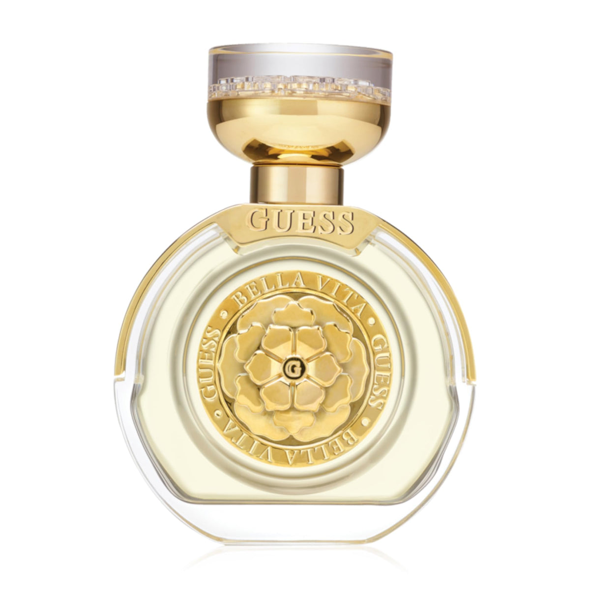 GUESS Bella Vita on-skin close-up captures creamy warmth of tonka base.