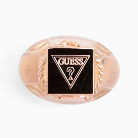 GUESS Dare bottle embellished-label highlights brand authenticity and stylish appeal.