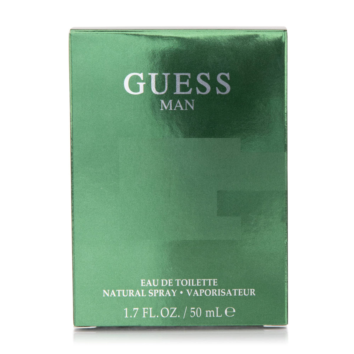 GUESS Man store display with iconic fragrance branding