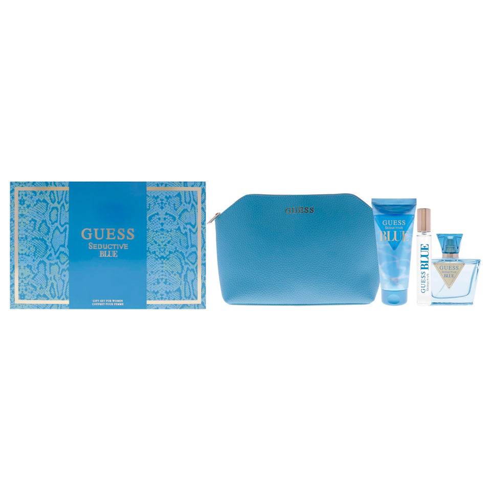 GUESS Seductive Blue bottle front, stylish daily fragrance option.