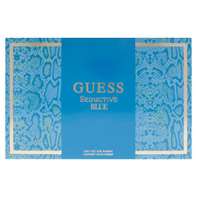 GUESS Seductive Blue pouch – travel-friendly gift packaging.