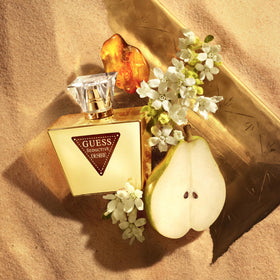 GUESS Seductive Desire cap closeup, showcasing elegant design for special occasions.