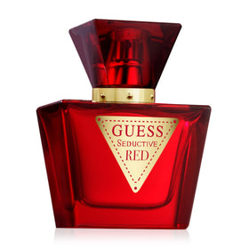 Guess Seductive Red cap close-up, highlighting premium craftsmanship for date-night occasions.
