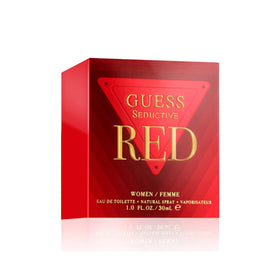 Guess Seductive Red packaging detail label, notes and brand heritage highlighted.