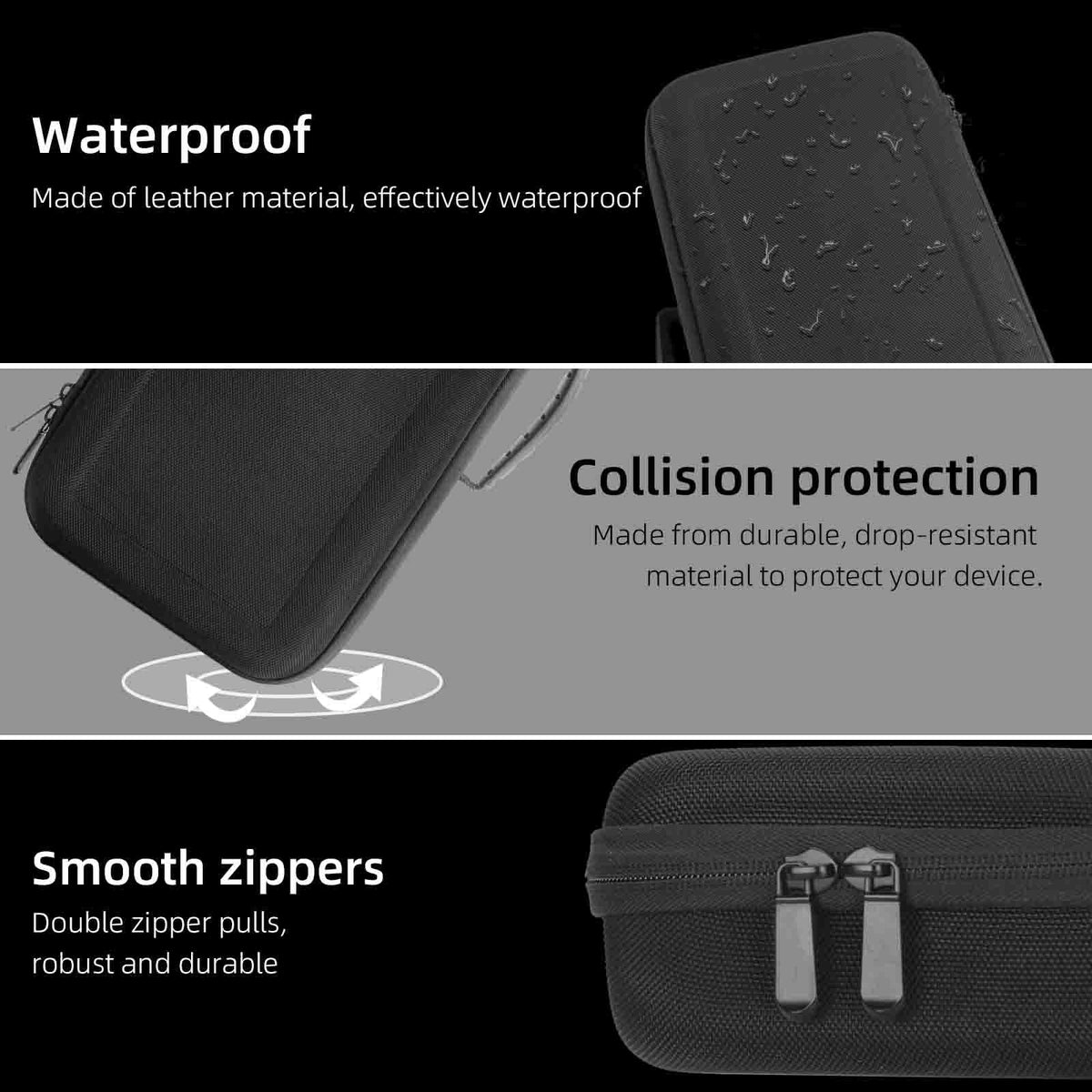 Guganas travel case handle design supports easy carrying on trips