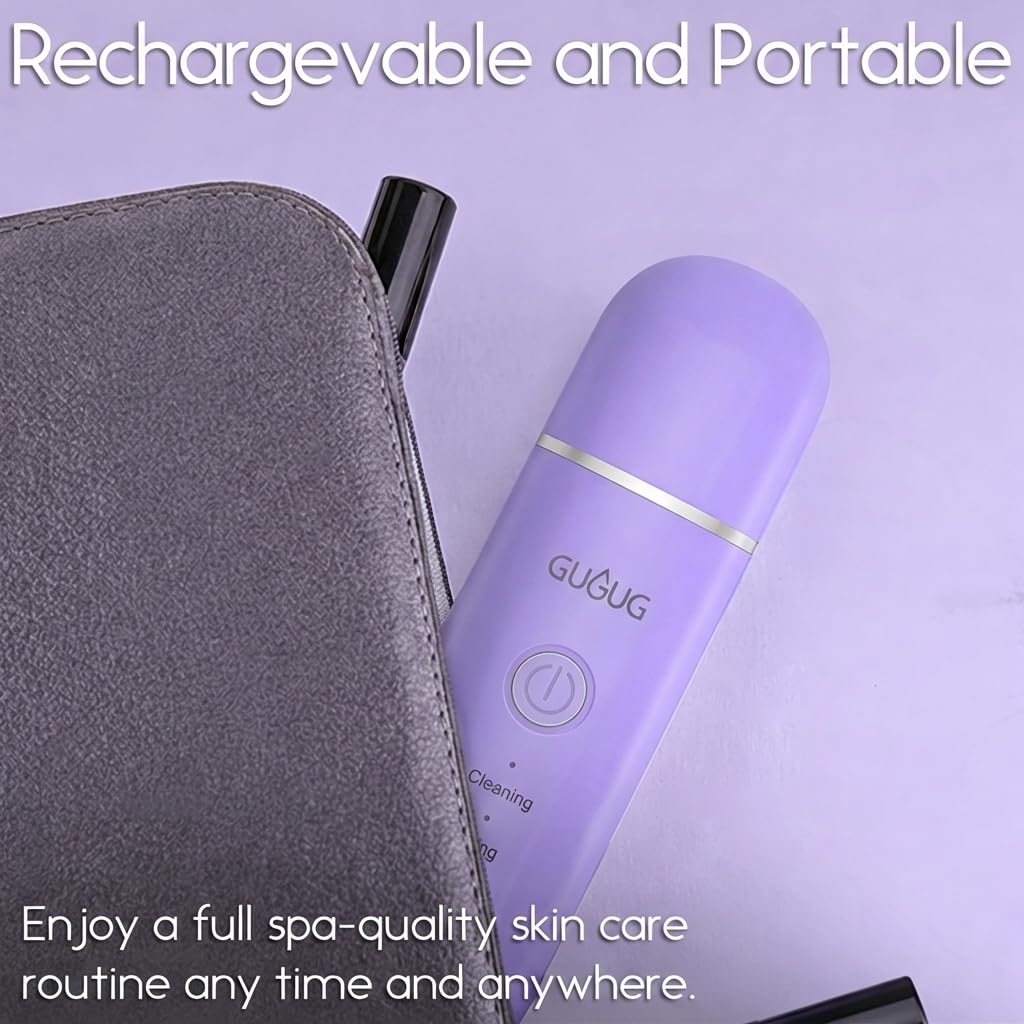 GUGUG Skin Scrubber Ion Minus mode boosts active ingredients uptake.